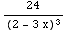 24/(2 - 3 x)^3