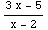 (3 x - 5)/(x - 2)