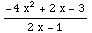 (-4 x^2 + 2 x - 3)/(2 x - 1)