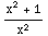(x^2 + 1)/x^2
