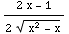 (2 x - 1)/(2 (x^2 - x)^(1/2))