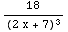 18/(2 x + 7)^3