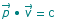 → → p • v = c